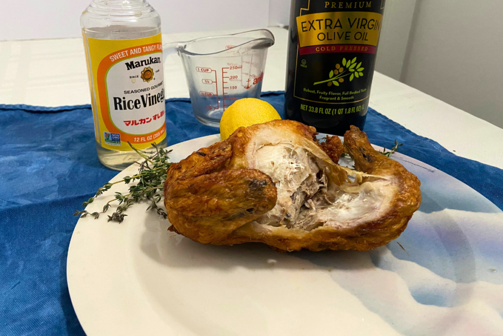 juicy half chicken that