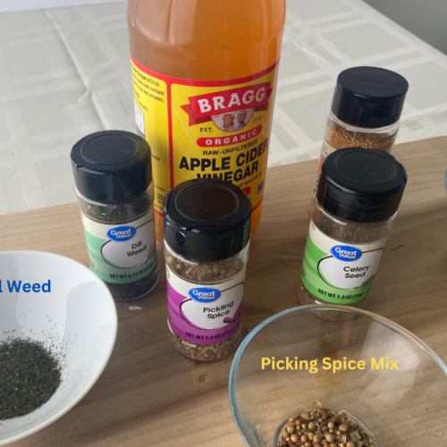 atv pickled spices vinegar overhead prepared v01